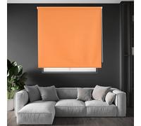 Blindecor Draco Estor Enrollable Opaco Liso - Naranja, 80 x 175 cm (Ancho por Alto). Tamaño de la Tela 77 x 170 cm. Estores térmicos Blackout