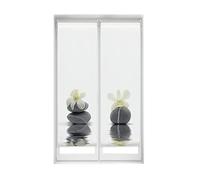 Blindecor Duo Relax | Pack 2 Estores Enrollables Opaco Sin Taladrar Easy Fix Impresión Digital | Modelo Orquídea | 40 x 150 cm (ancho por alto) Tamaño de la Tela 37 x 145 cm