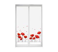 Blindecor Duo Relax | Pack 2 Estores Enrollables Translúcido Sin Taladrar Easy Fix Impresión Digital | Modelo Amapola | 50 x 150 cm (ancho por alto) Tamaño de la Tela 47 x 145 cm