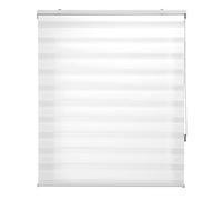 Blindecor | Estor Enrollable Noche y Día a Medida | Doble Capa | Color Blanco Roto | 125 x 250 cm (Ancho por Alto) Tamaño de la Tela 122 x 245 cm | Estores para Ventanas