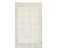 Blindecor - Estor Enrollable, Tela , Beige con motas blancas , 100 x 180 cm