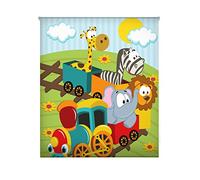 Blindecor Estor enrollable translúcido digital, Infantil,Animales Tren, 150X180 cm (W-I-49663)