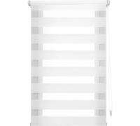 Blindecor Indus SIN HERRAMIENTAS | Estor Enrollable Sin Taladrar de Doble Capa | Color Gris plata 65 x 150 cm (ancho x largo) | Tamaño de la Tela 62 x 145 cm