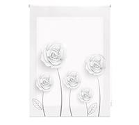 Blindecor Flores | Estor Enrollable Translúcido con Estampado Impresión Digital | Modelo Garden | 130 x 180 cm (ancho por alto) Tamaño de la Tela 127 x 175 cm | Estores para Ventanas