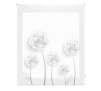 Blindecor Flores | Estor Enrollable Translúcido con Estampado Impresión Digital | Modelo Garden | 150 x 180 cm (ancho por alto) Tamaño de la Tela 147 x 175 cm | Estores para Ventanas