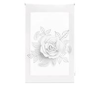 Blindecor Flores | Estor Enrollable Translúcido con Estampado Impresión Digital | Modelo Rose | 110 x 180 cm (ancho por alto) Tamaño de la Tela 107 x 175 cm | Estores para Ventanas