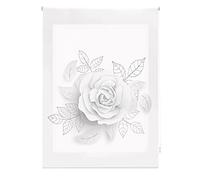 Blindecor Flores | Estor Enrollable Translúcido con Estampado Impresión Digital | Modelo Rose | 130 x 180 cm (ancho por alto) Tamaño de la Tela 127 x 175 cm | Estores para Ventanas