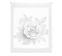 Blindecor Flores | Estor Enrollable Translúcido con Estampado Impresión Digital | Modelo Rose | 150 x 180 cm (ancho por alto) Tamaño de la Tela 147 x 175 cm | Estores para Ventanas