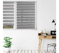 Blindecor Indus Luxury Sin Herramientas | Estor Antracita 72 x 180 cm Noche y Día Sin Taladrar | Tamaño de la Tela 69 x 175 cm | Estor Ventana abatible