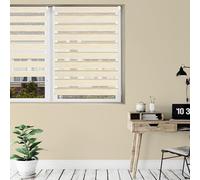 Blindecor Indus Luxury Sin Herramientas | Estor Perla 82 x 180 cm Noche y Día Sin Taladrar | Tamaño de la Tela 79 x 175 cm | Estor Ventana abatible
