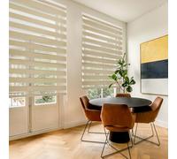 Blindecor Lira estor enrollable noche y día, color Beige, estor de 180 x 250 cm (ancho x alto). Tamaño de la tela 177 x 245 cm. Estores noche y dia elegantes