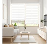 Blindecor Lira estor enrollable noche y día, color Blanco, estor de 160 x 180 cm (ancho x alto). Tamaño de la tela 157 x 175 cm. Estores noche y dia elegantes