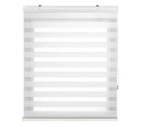 Blindecor Vela estor enrollable noche y día premium con galería | Blanco roto, estor de 100 x 180 cm (ancho x alto) | Tamaño de la tela 97 x 175 cm | Estor noche y día elegante