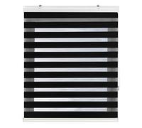 Blindecor Vela estor enrollable noche y día premium con galería | Negro, estor de 120 x 180 cm (ancho x alto) | Tamaño de la tela 117 x 175 cm | Estor noche y día elegante