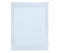 Blindecor Vichy | Estor Enrollable Translúcido | Tejido Cuadros Color Celeste | 130 x 180 cm (ancho por alto) Tamaño de la Tela 127 x 175 cm | Estores para Ventanas