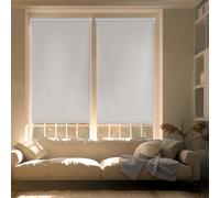 Blindecor Zeus Estor enrollable Easyfix opaco liso - Gris plata, 42 x 180 cm (Ancho por Alto). Tamaño de la Tela 39 x 175 cm. Estores sin herramientas blackout