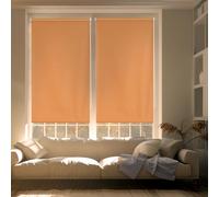 Blindecor Zeus Estor enrollable Easyfix opaco liso - Naranja, 62 x 180 cm (Ancho por Alto). Tamaño de la Tela 59 x 175 cm. Estores sin herramientas blackout