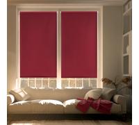 Blindecor Zeus Estor enrollable Easyfix opaco liso - Rojo burdeos, 52 x 180 cm (Ancho por Alto). Tamaño de la Tela 49 x 175 cm. Estores sin herramientas blackout