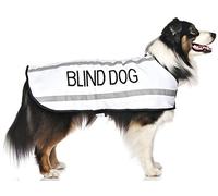 Blinder perro blanco Coded S M L reflectante impermeable forro polar forrado cálido perros dormir evita accidentes por otros en advertencia de antemano (Medium pecho 46 - 76 cm Longitud de espalda 43