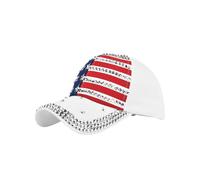 Bling Baseball Cap USA American Flag Hip Hop Hat Patriotic Caps for Men Women