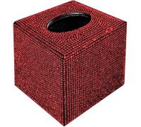 Bling Crystal Rhinestone Tissue Box Cover, Square Glitter Facial Napkin Dispenser for Bathroom Vanity Dresser(Diamond Tissue Box G)