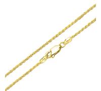 Bling Jewelry 2Mm 040 Calibre Fuerte 14K Chapado En Oro .925 Plata Esterlina Cuerda Cadena De Eslabones Collar Para Mujer 16 20 24 In