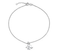 Bling Jewelry 3D Joyas Geométrica Origami Animales Zoo Suerte Elefante Tobillera Pequeño Dije Colgante Tobillera Para Mujer .925 Plata De Ley Ajustable 9 A 10 Pulgadas