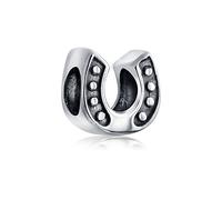 Bling Jewelry Abalorios De Buena Suerte De Herradura De Caballos Del Oeste Para Mujeres Adolescentes .925 Plata De Ley Para Pulseras Europeas