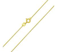 Bling Jewelry Basic Thin 019 Gauge Box Collar De Cadena Para Las Mujeres 14K Chapado En Oro .925 Plata Esterlina 16 Pulgadas Made In Italy