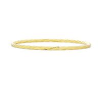 Bling Jewelry Brazalete Simple Básico Delgado Apilable Individual Para Mujeres Adolescentes Pulseras Redondas Lisas Chapadas En Oro Amarillo De 18K 2.5MM