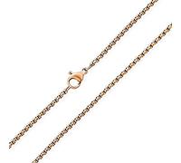 Bling Jewelry Cadena De Eslabones Básica Y Simple Unisex De Acero Inoxidable Chapado En Oro Rosa Para Hombres Mujeres Y Adolescentes De 16 Pulgadas Y 2 MM De Grosor