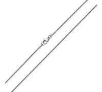 Bling Jewelry Cadena Flexible de Enlace de Serpiente Delgada Fuerte 1.5MM Para Mujeres Para Hombres Collar Tono Plateado Acero Inoxidable 24 Pulgadas