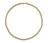 Bling Jewelry Clásico Collar De Bolas Estación Redonda Pequeño Y Sencillo De 6 Mm Para Mujeres Adolescentes Brillante Y Pulido Chapado En Oro Amarillo De 16 Pulgadas