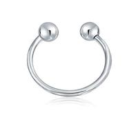 Bling Jewelry Clásico simple llavero de bola de tornillo de punta herradura llavero para las mujeres de graduación fina .925 plata esterlina