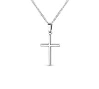 Bling Jewelry Collar Con Colgante Religioso Cruz Pequeña Minimalista Simple Y Delicado Para Mujeres Adolescentes Fabricado En Plata Esterlina Pulida .925
