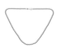 Bling Jewelry Collar De Bola Estación De Cuentas Redondas De 4Mm De Plata Esterlina .925 Tradicional Y Delicado Para Mujeres Adolescentes Pulido Brillante De 16 Pulgadas