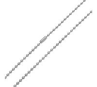 Bling Jewelry Collar De Cadena De Bolas De Acero Inoxidable En Tono Plateado Fuerte Con Eslabones Unisex Para Hombres Adolescentes Y Mujeres De 30 Pulgadas Y 3 MM De Grosor