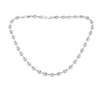 Bling Jewelry Collar De Cadena Marinera Hinchada De Eslabones De Ancla Náutica Unisex De Plata Esterlina .925 Para Mujeres Y Hombres De 6 MM De Ancho Y 24 Pulgadas De Largo