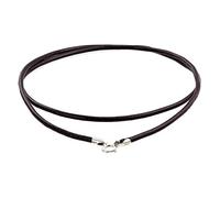 Bling Jewelry Collar De Cuero Marrón Liso Genuino Unisex Para Hombres, Mujeres Y Adolescentes Cierre De Plata Esterlina .925 De 20 Pulgadas