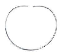 Bling Jewelry Collar De Gargantilla Clásico Simple Plano Deslizante Contorneado Collar Curvo Para Mujeres Pulido.925 Plata Esterlina Añadir Colgante 3Mm