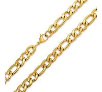 Collar Y Pulsera De Cadena Figaro Pesada Sólida Fuerte Y Brillante Para Hombres Adolescentes Chapada En Oro De Acero Inoxidable De 24 Pulgadas Y 11 MM