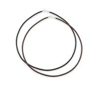 Bling Jewelry Conjunto De Dos Collares De Cuero Genuino Trenzado En Negro Y Marrón Con Cordón Para Colgante Para Mujeres, Hombres Y Adolescentes Cierre De Langosta De Plata .925 De 20 Pulgadas