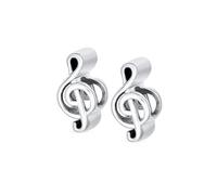 Bling Jewelry Conjunto de Dos Notas Musicales de Forma Simple Tabla G Clave Músico Encanto Abalorio Para Mujeres Para Adolescentes .925 Plata Esterlina Compatible con Pulsera Europea