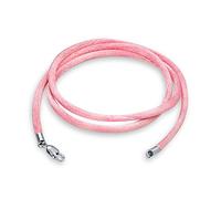 Bling Jewelry Cordón De Collar De Satén Rosa De Seda Para Mujeres, Hombres Y Adolescentes Cierre De Langosta De Plata Esterlina .925 De 24 Pulgadas