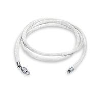 Bling Jewelry Cordón De Collar De Seda Satinada Blanca para Mujeres, Hombres Y Adolescentes Cierre De Langosta De Plata Esterlina .925 De 30 Pulgadas