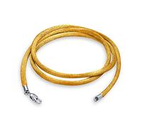 Bling Jewelry Cordón De Seda Satinada En Tono Dorado Amarillo Con Colgante De Collar Para Mujeres, Hombres Y Adolescentes Cierre De Garra De Langosta De Plata Esterlina .925 De 14 Pulgadas
