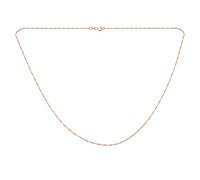 Bling Jewelry Delgada Cadena De Enlace De Singapur 1,5 Mm 020 De Calibre Para Las Mujeres Collar De Oro Rosa Plateado .925 Plata Esterlina 18 Pulgadas