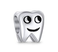 Bling Jewelry Encanto De Hada De Los Dientes Sonriente Para Mujer Para Adolescente Plata De Ley Oxidada .925 Compatible Con Pulsera Europea