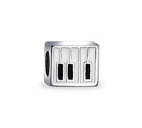 Bling Jewelry Estudiante De Música Profesor Músico Teclas De Piano Charm Bead Para Adolescente Para Mujer .925 Sterling Silver Fits European Bracelet