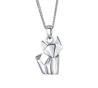 Bling Jewelry Joyas De Origami Geométrico En 3D De Animales Gatitos Collar Colgante De Gato Para Mujeres Adolescentes En Plata Esterlina .925